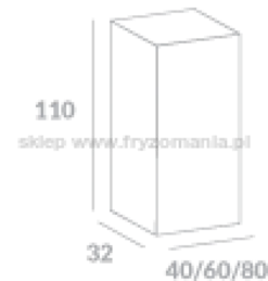 Ayala System Modułowy SGWP 40 / SGWP 60 / SGWP 80 szafka górna wysoka 110cm, płyta połysk