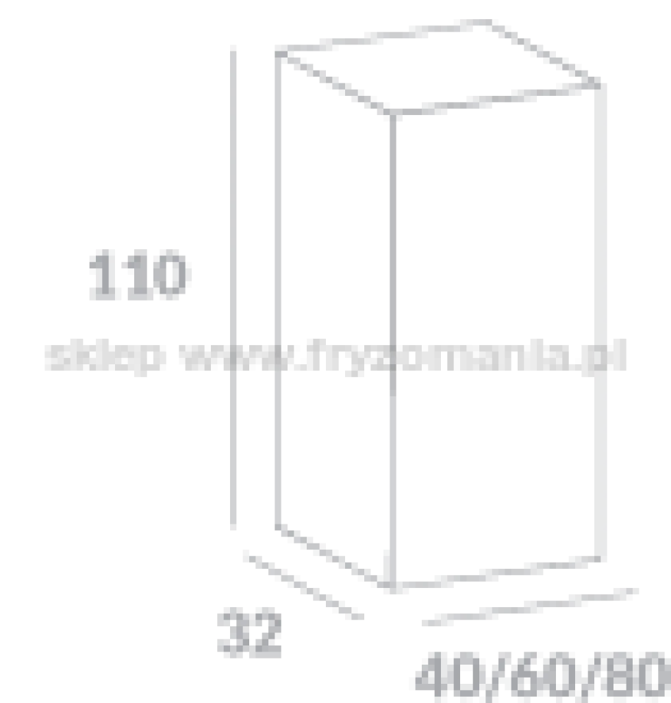 Ayala System Modułowy SGWP 40 / SGWP 60 / SGWP 80 szafka górna wysoka 110cm, płyta połysk