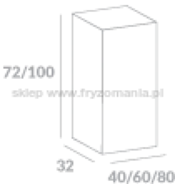 Ayala System Modułowy SGW 60 / SGW 80 szafka górna wysoka 110cm, płyta połysk