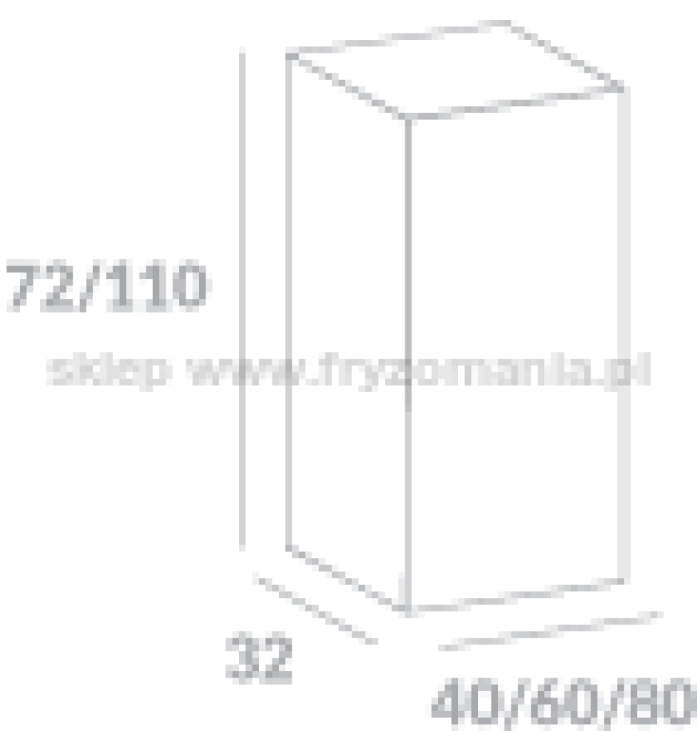Ayala System Modułowy SGW 40 szafka górna wysoka 110cm, płyta połysk