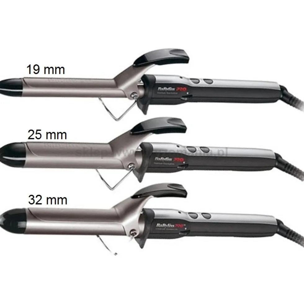BaByliss Pro Curling Iron lokówka tytanowa (19mm) BAB2172TTE, ( 25mm) BAB2173TTE, (32mm) BAB2174TTE