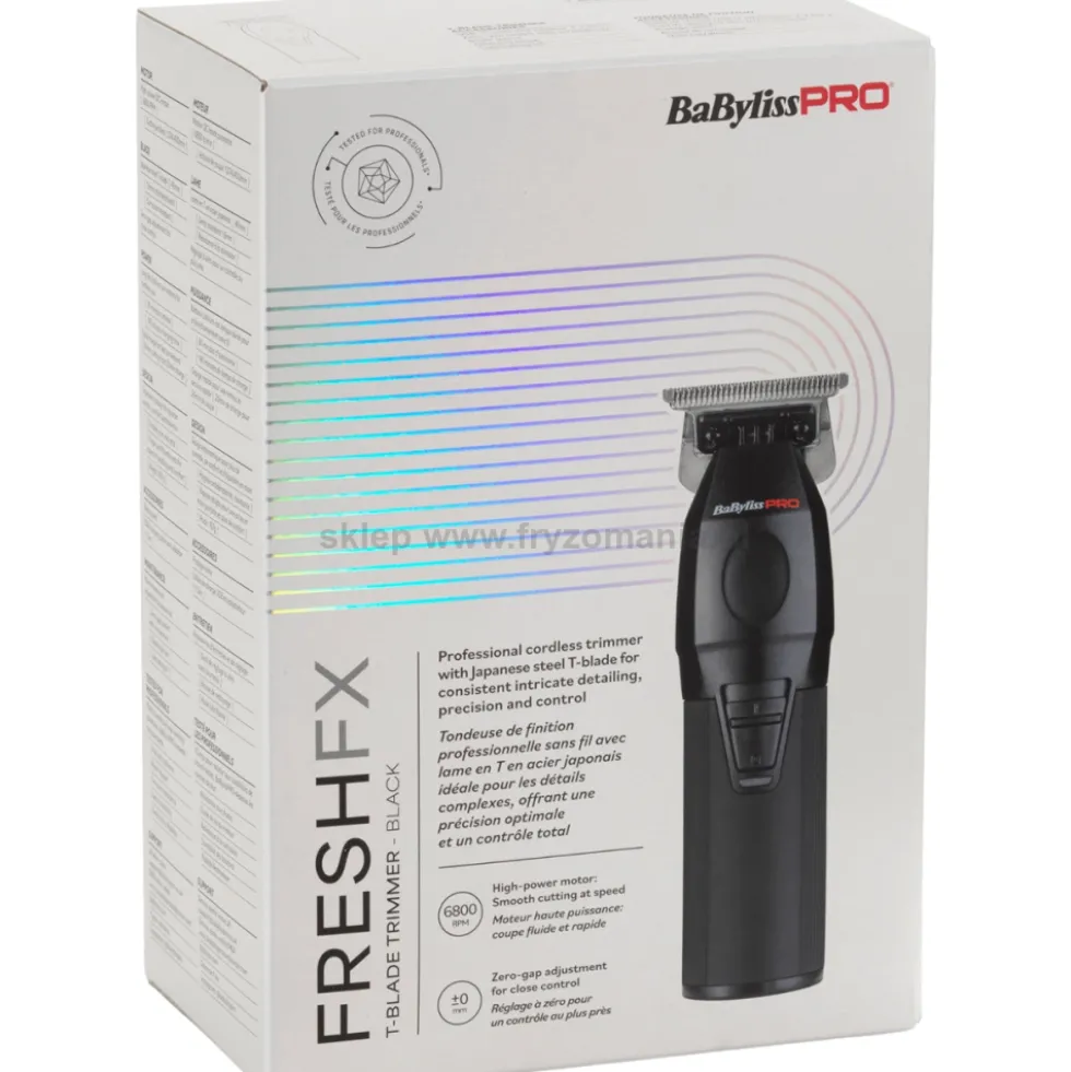 BaByliss Pro Fresh FX76E Trymer do włosów, bezprzewodowy