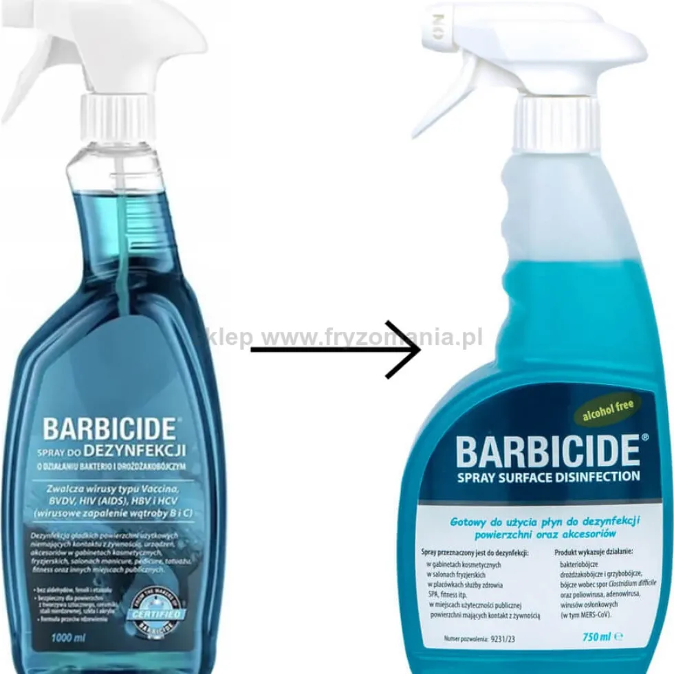 Barbicide Spray do dezynfekcji powierzchni i akcesoriów, bez zapachu 750ml