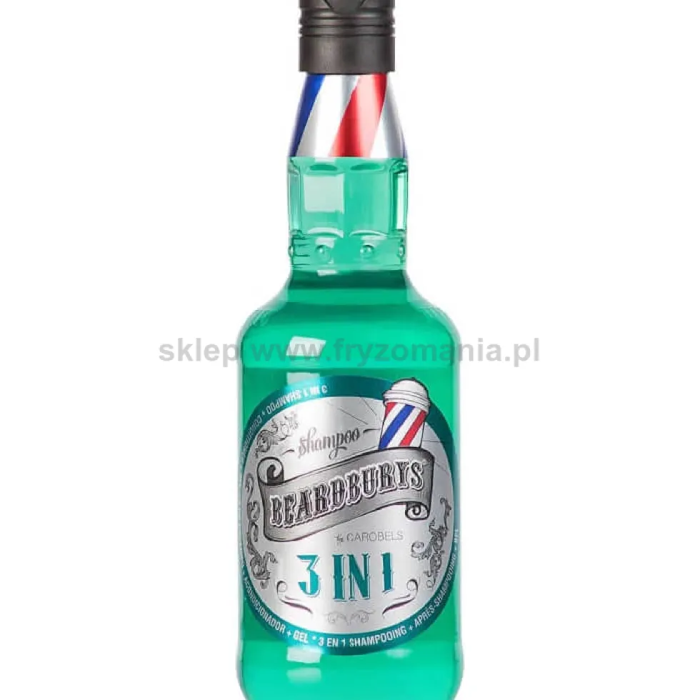 Beardburys 3in1 Szampon do mycia włosów i ciała dla mężczyzn 330ml