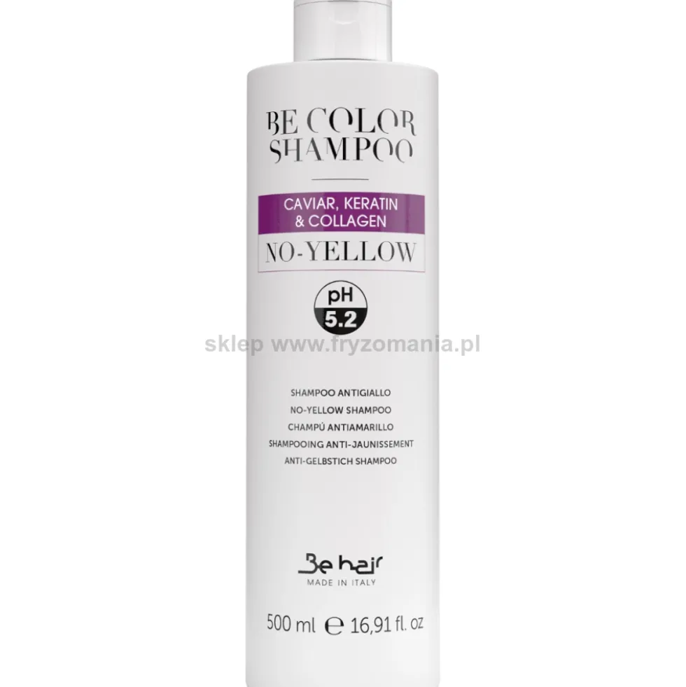 Be Hair Be Color Anti-yellow Szampon do włosów blond, siwych i rozjaśnianych 500ml