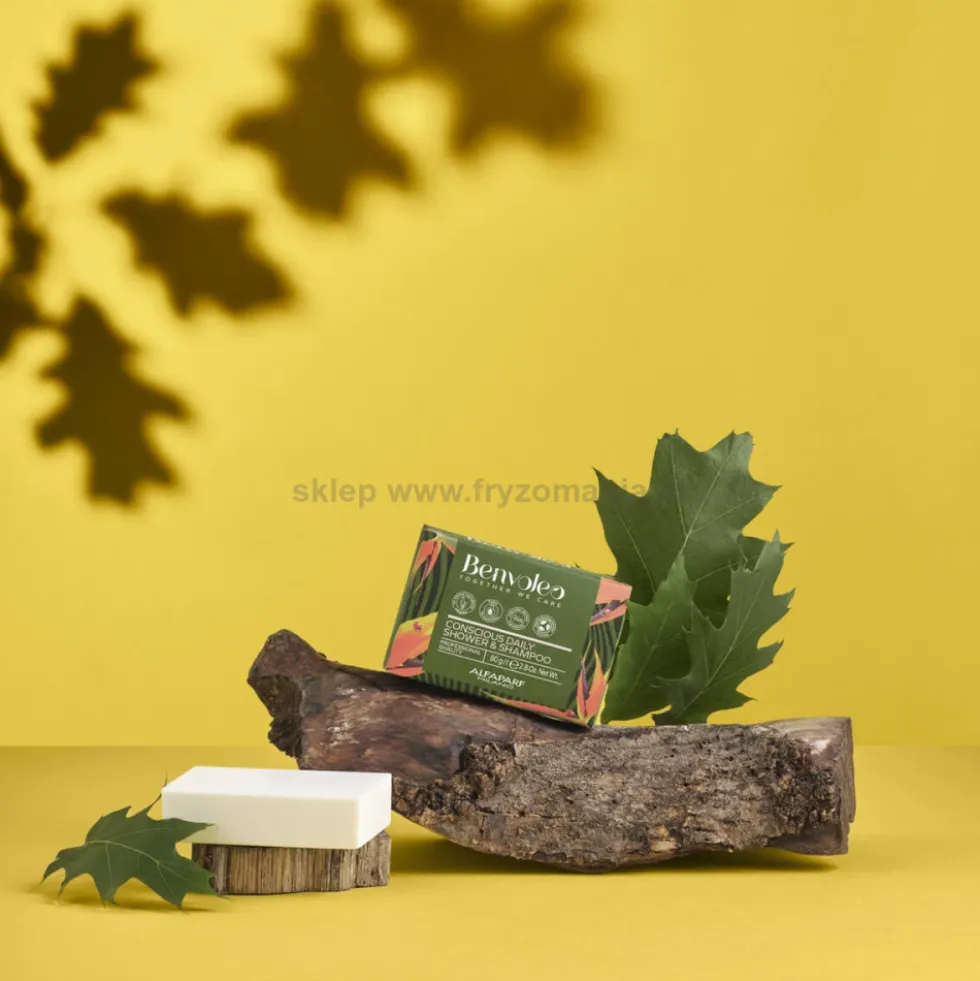 Benvoleo Conscious Daily 3w1 Szampon do włosów / płyn pod prysznic w kostce 80g