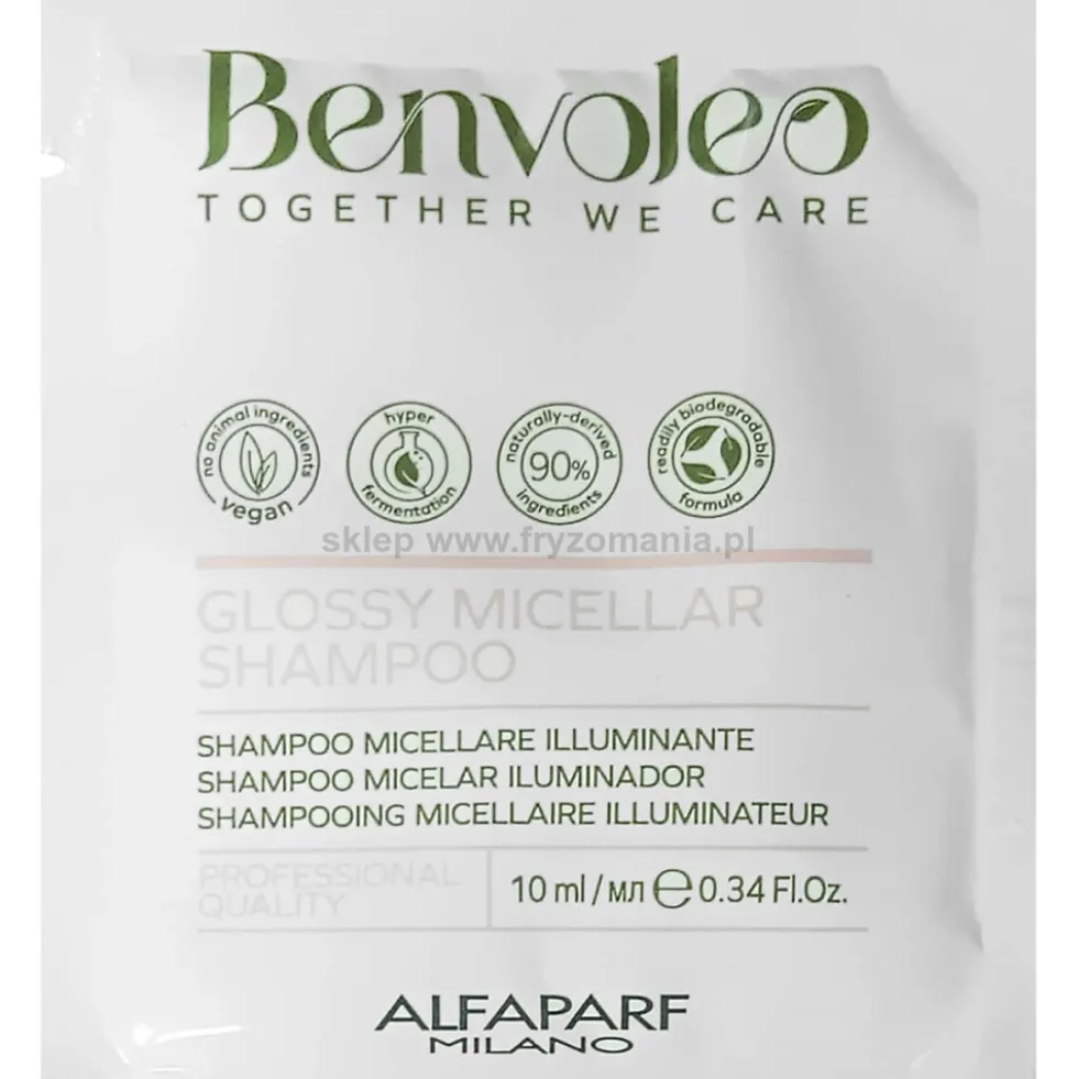 Benvoleo Glossy Micellar Szampon micelarny do włosów nadający połysk 10ml