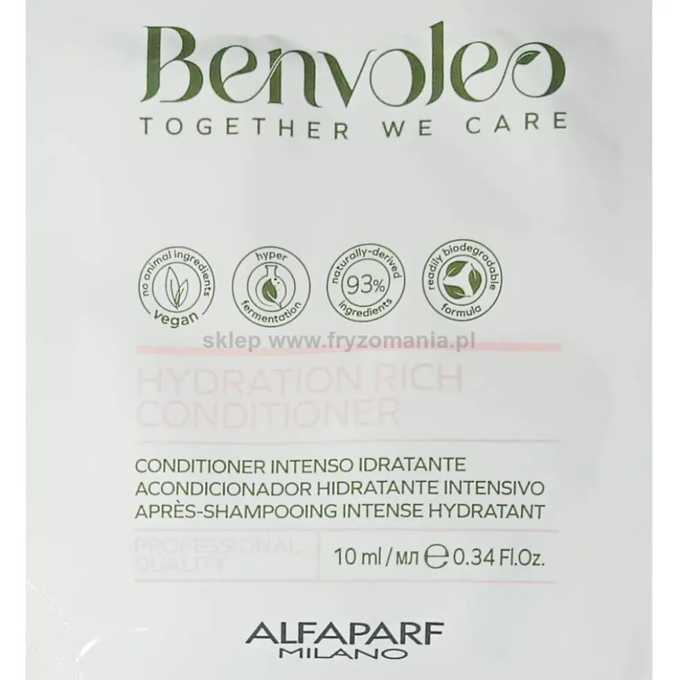 Benvoleo Hydration Rich Odżywka nawilżająca do włosów suchych 10ml