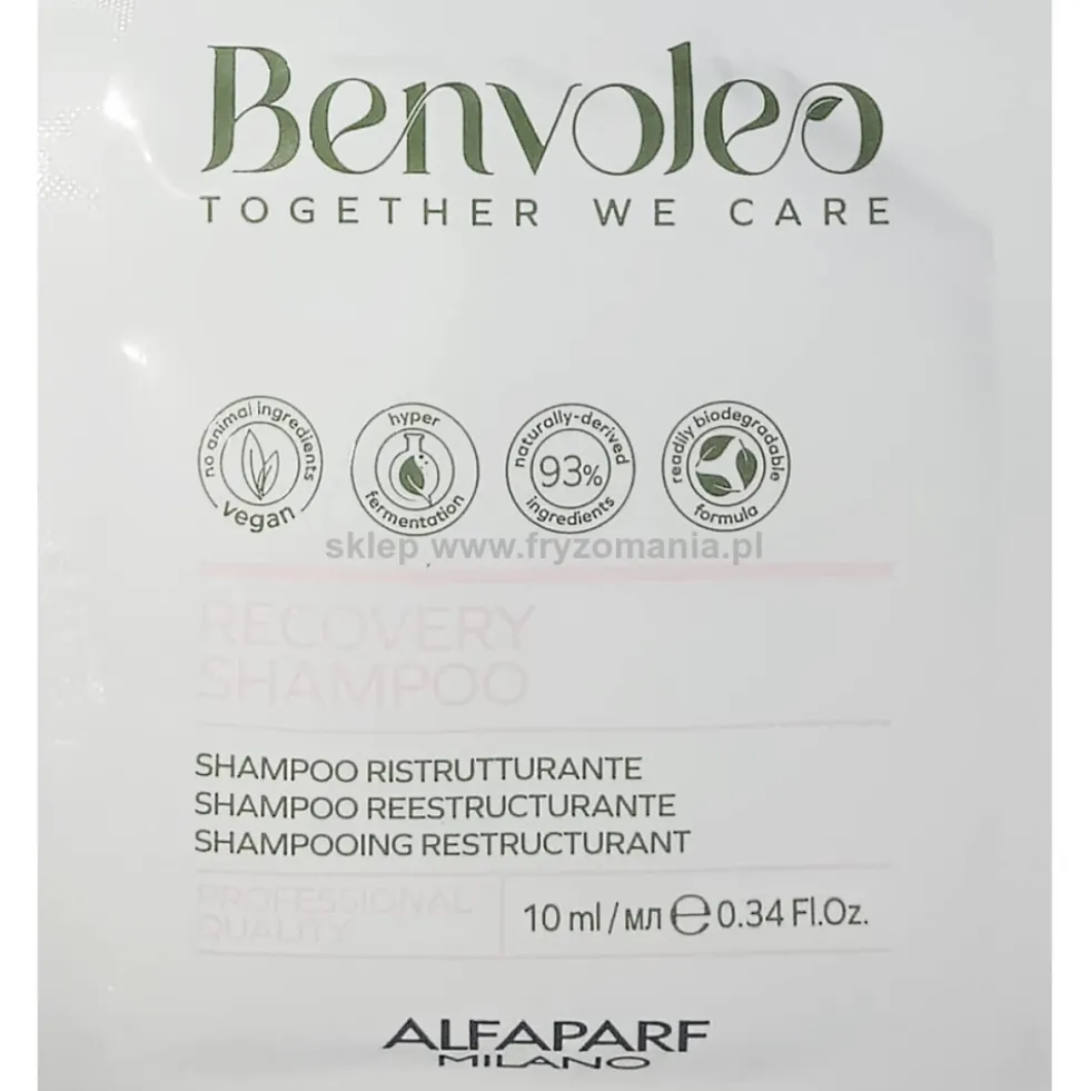 Benvoleo Recovery Szampon do włosów zniszczonych 10ml