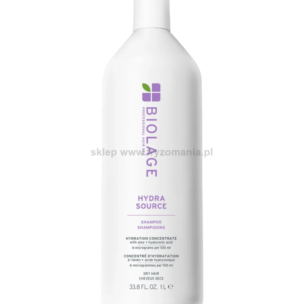 Biolage Hydra Source - zestaw nawilżający do włosów szampon 1000ml i balsam 1080ml