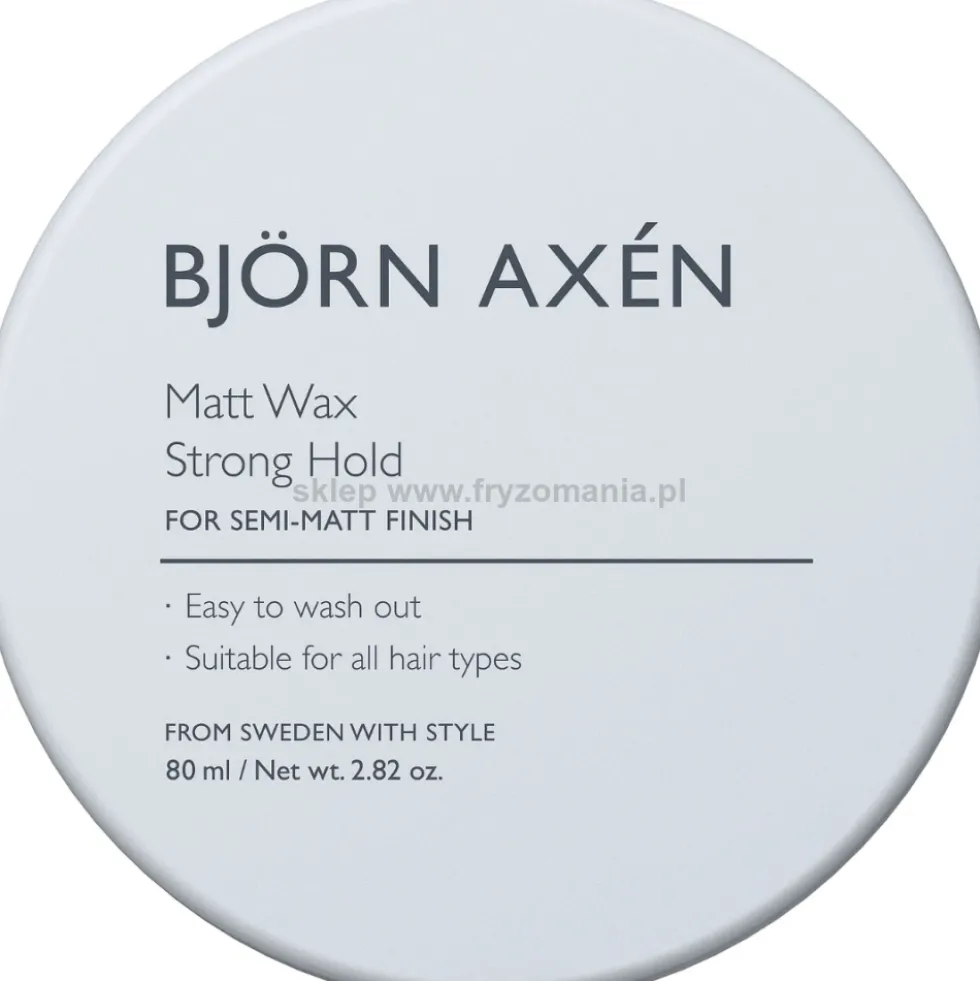 Björn Axén Matt Wax Wosk do włosów mocno utrwalający z ochroną UV 80ml