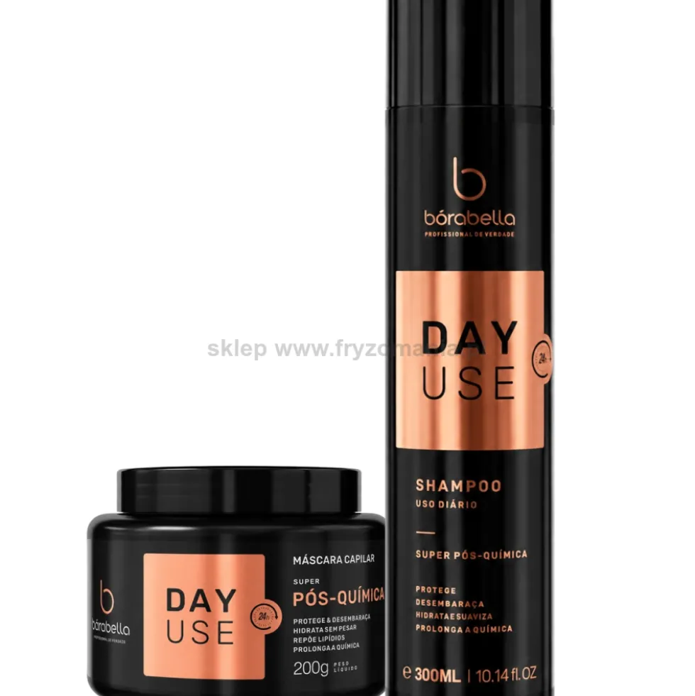 Borabella DayUse - zestaw po nanoplastii, bioplastii, szampon 300ml i maska do włosów 200g