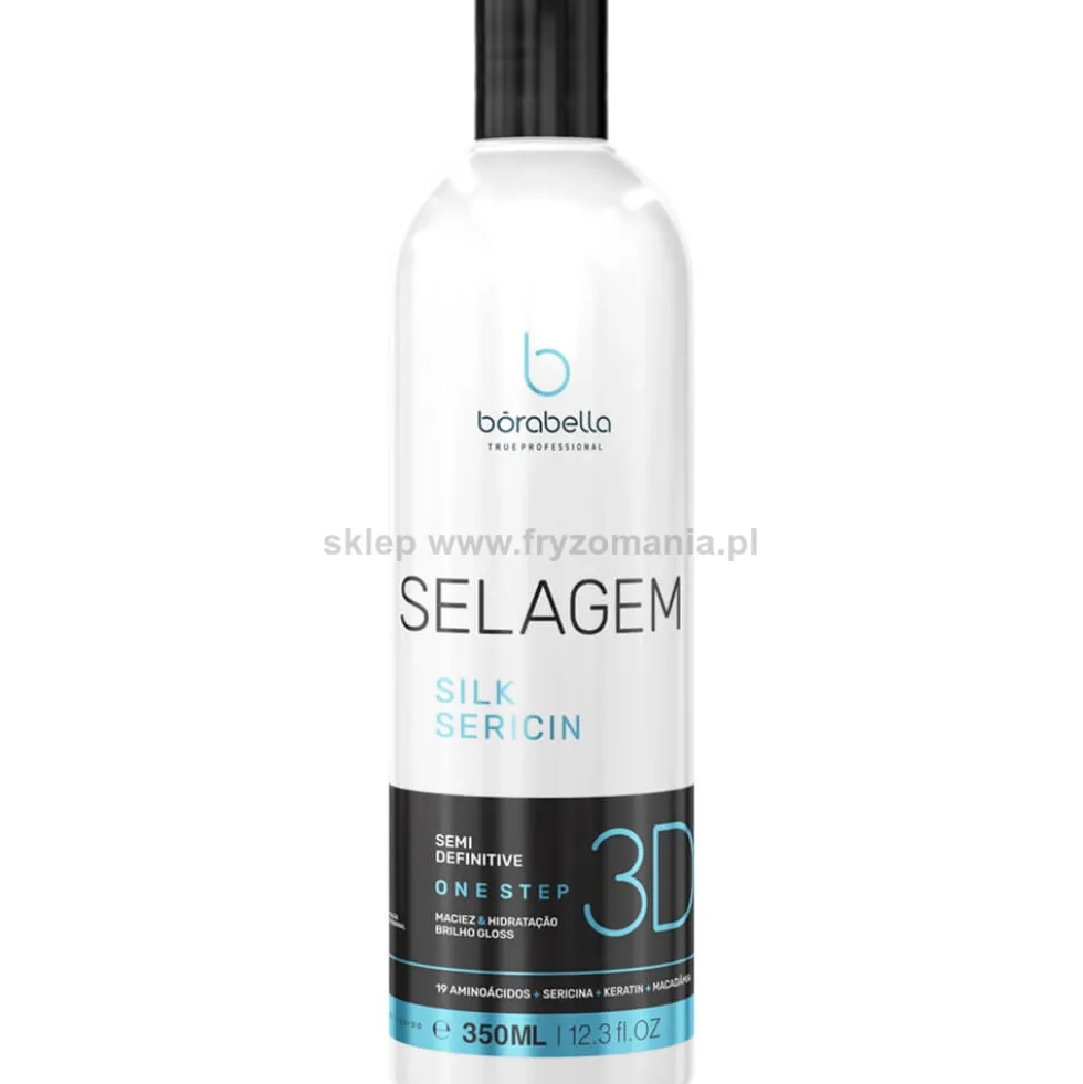 Borabella Selagem Silk Sericin 3D Nanoplastia do prostowania włosów 350ml