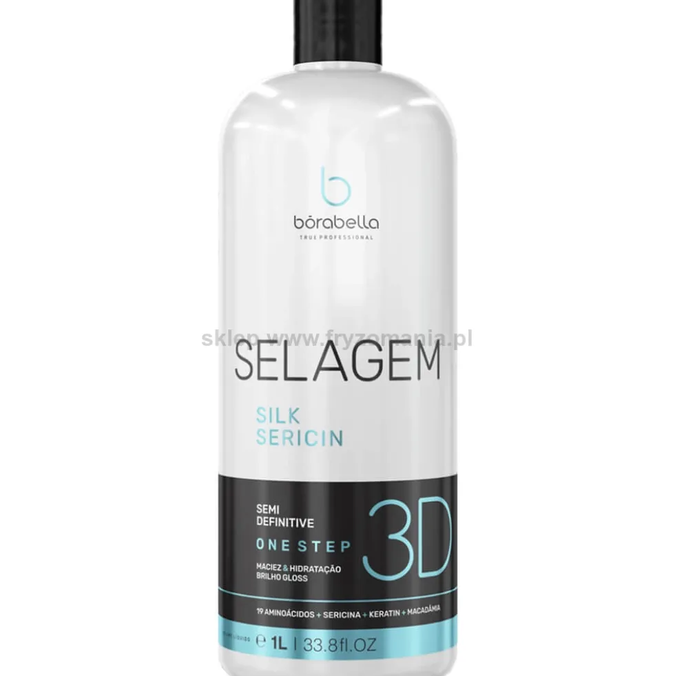 Borabella Selagem Silk Sericin 3D Nanoplastia do prostowania włosów 1000ml