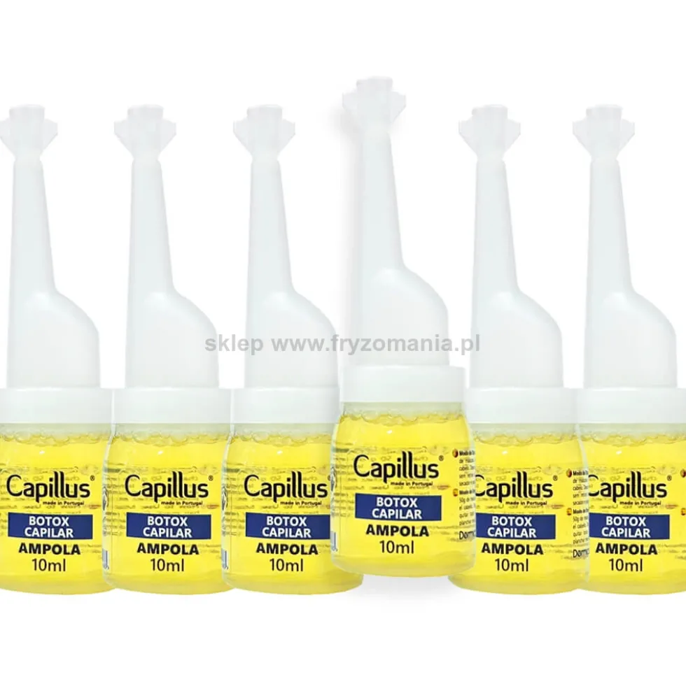 Capillus Botox Capilar Botox na włosy - zestaw szampon i maska 2x500ml + ampułki z kwasem hialuronowym 6x10ml