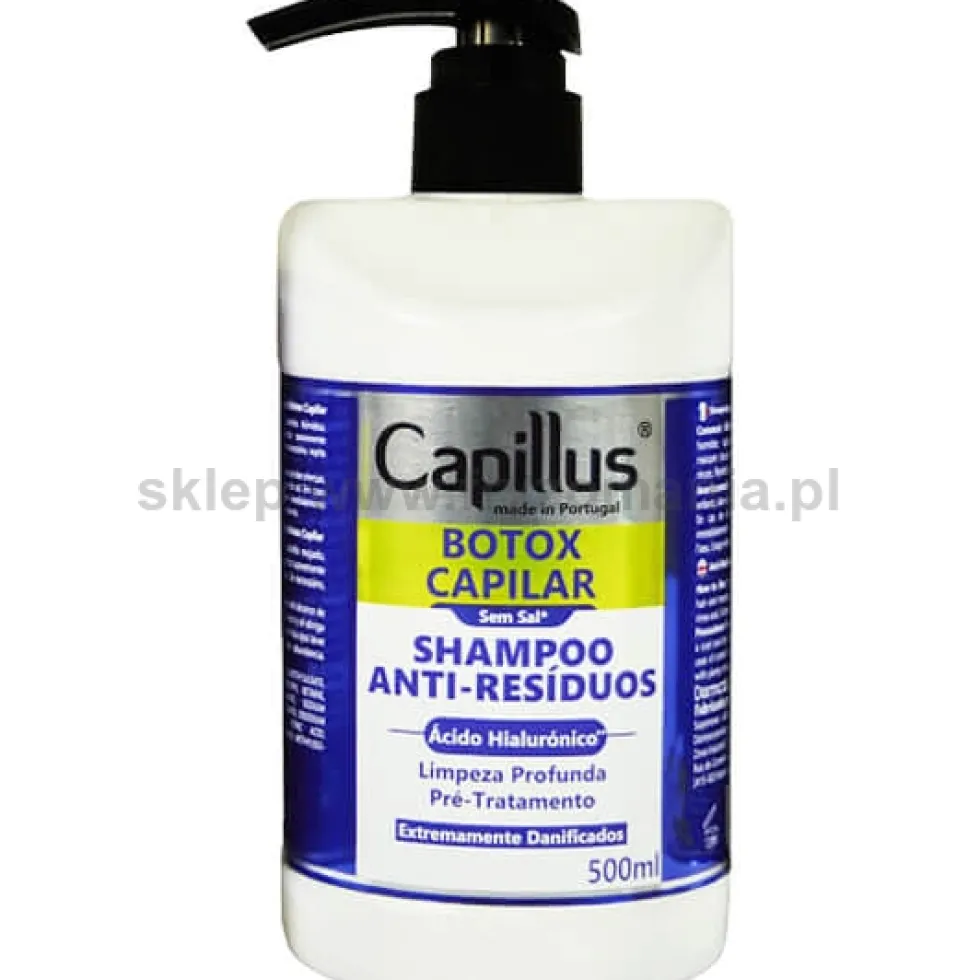 Capillus Botox Capilar Botox na włosy - zestaw szampon i maska 2x500ml + ampułki z kwasem hialuronowym 6x10ml