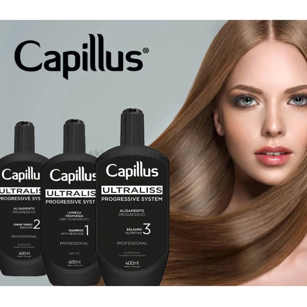 Capillus Nanoplastia Ultraliss Progressive System, zestaw do nanoplastii 3x400ml