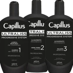 Capillus Nanoplastia Ultraliss Progressive System, zestaw do nanoplastii 3x400ml