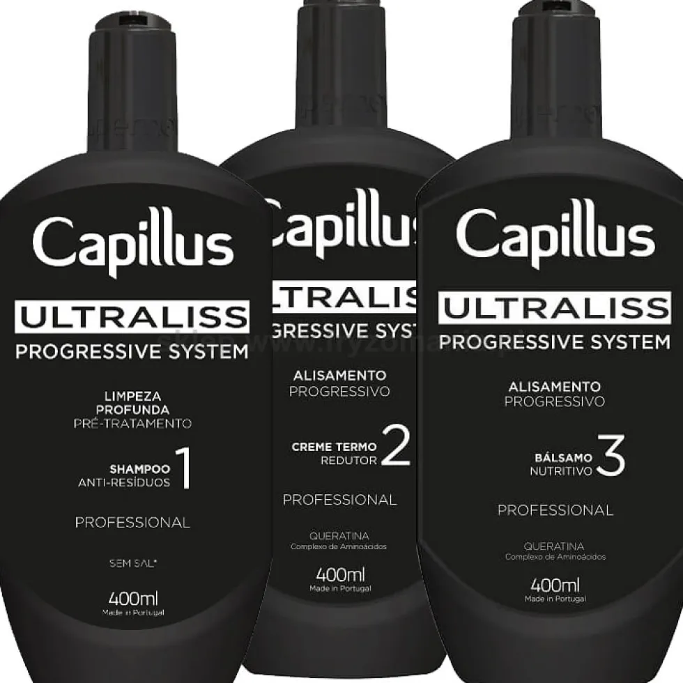 Capillus Nanoplastia Ultraliss Progressive System, zestaw do nanoplastii 3x400ml