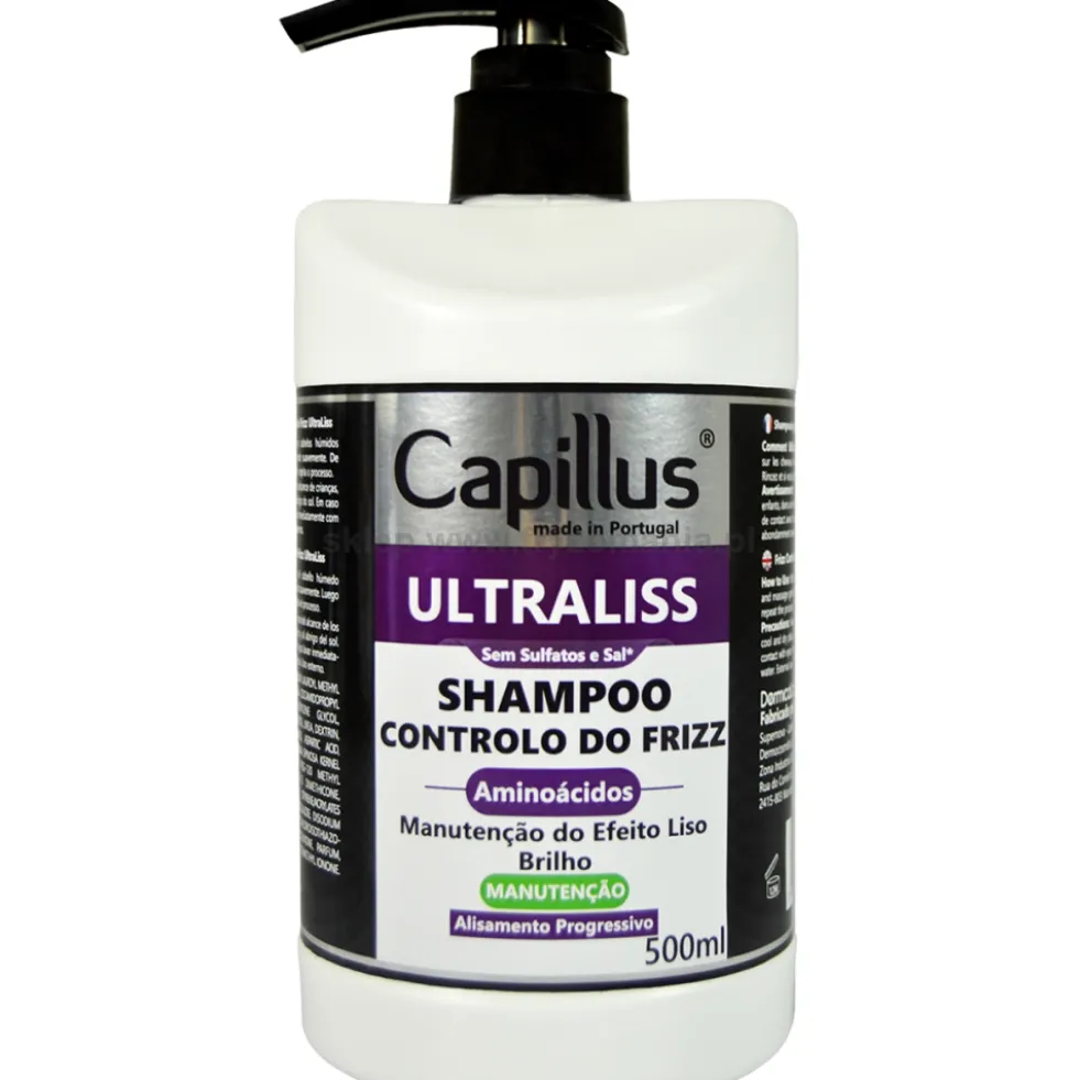 Capillus Ultraliss Anti-Frizz Szampon do włosów puszących się z keratyną 500ml