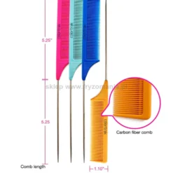 Colortrak Carbon Fiber Combs Grzebień ze szpikulcem, różne kolory