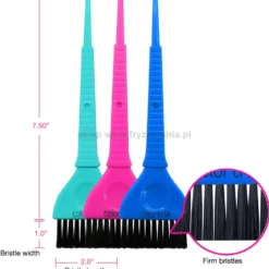 Colortrak Color Brushes Zestaw Pędzle do farbowania włosów 3szt.