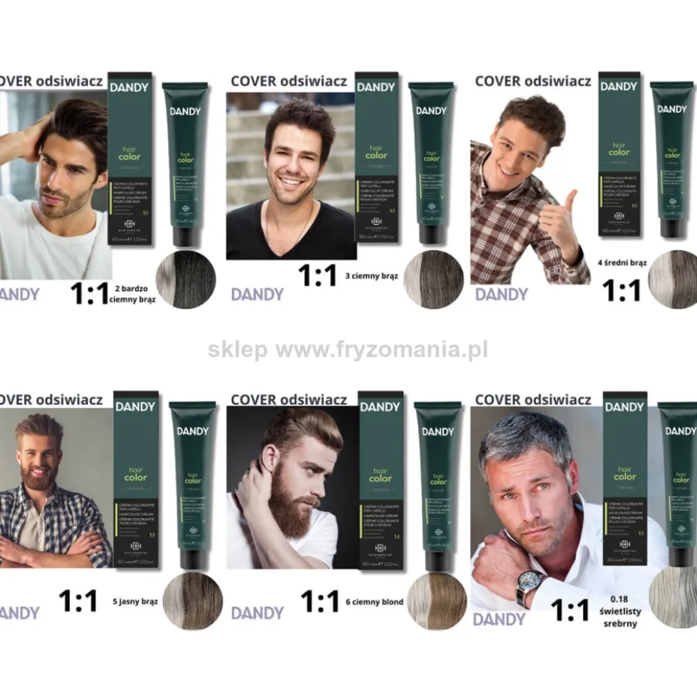 Dandy Hair Color For Men Odsiwiacz do włosów dla mężczyzn 60ml