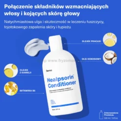 Dermz Healpsorin Odżywka na podrażnioną skórę głowy, wzmacniająca włosy 500ml