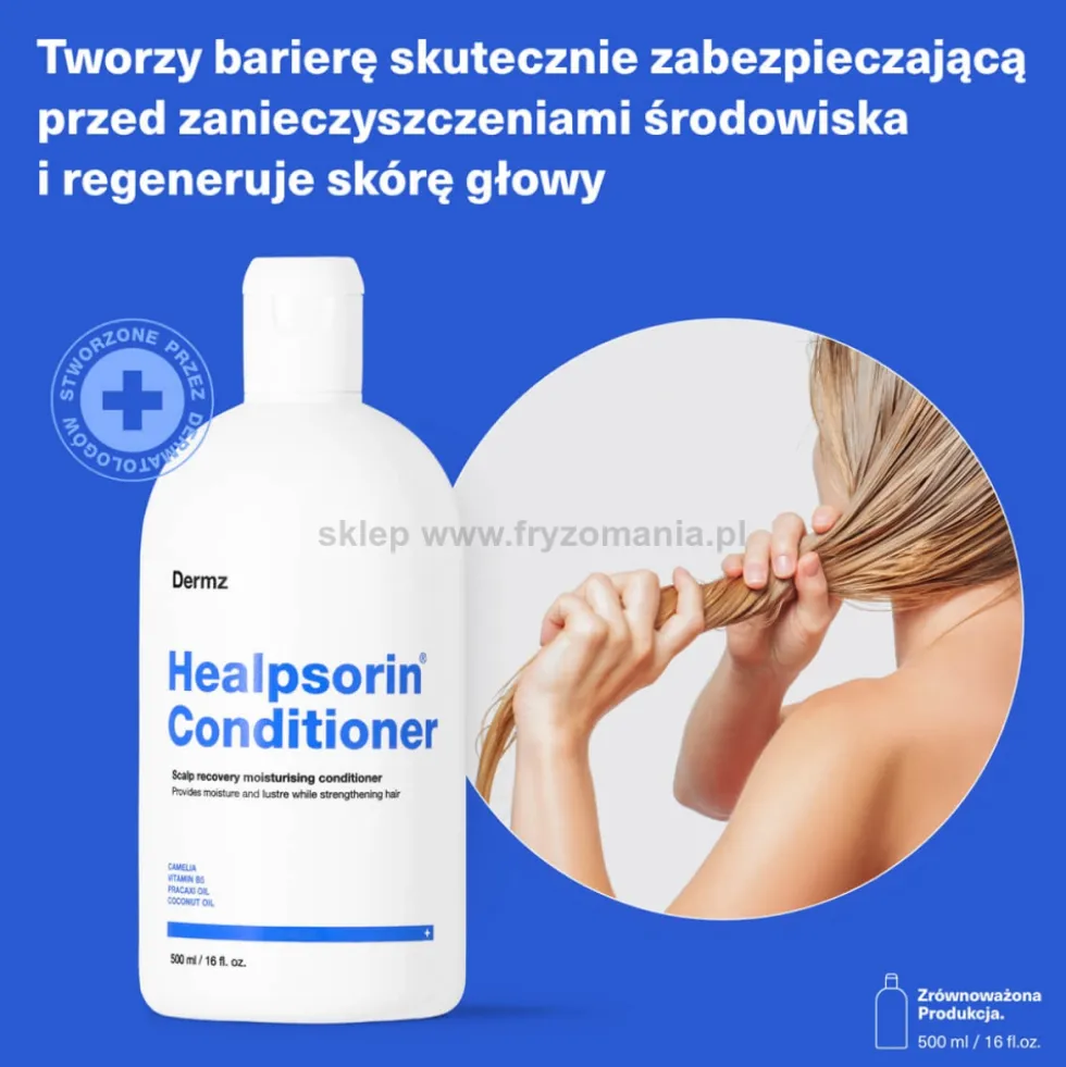 Dermz Healpsorin Odżywka na podrażnioną skórę głowy, wzmacniająca włosy 500ml