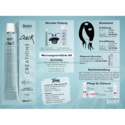 Dusy Professional Color Creations Mixing Karta mieszania farb, manual