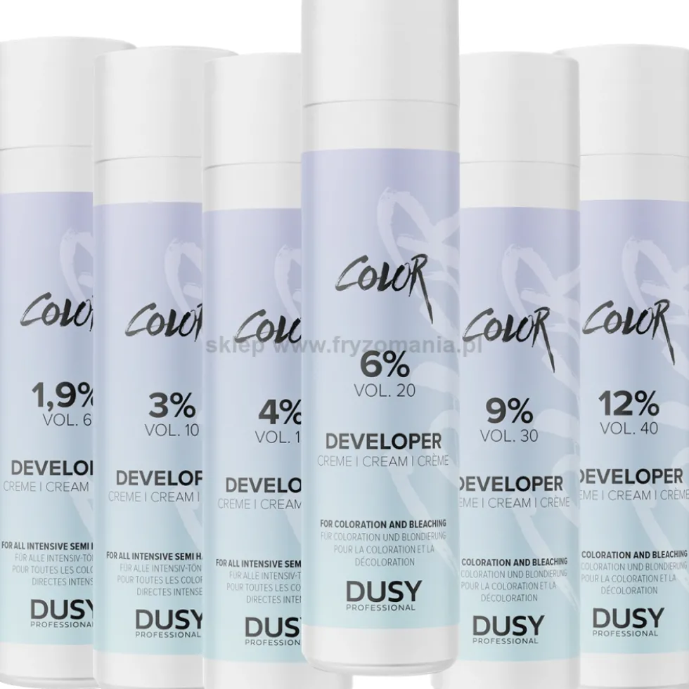 Dusy Professional Color Developer Creme Oksydant do farb 1,9%, 3%, 4%, 6%, 9%, 12% 250ml