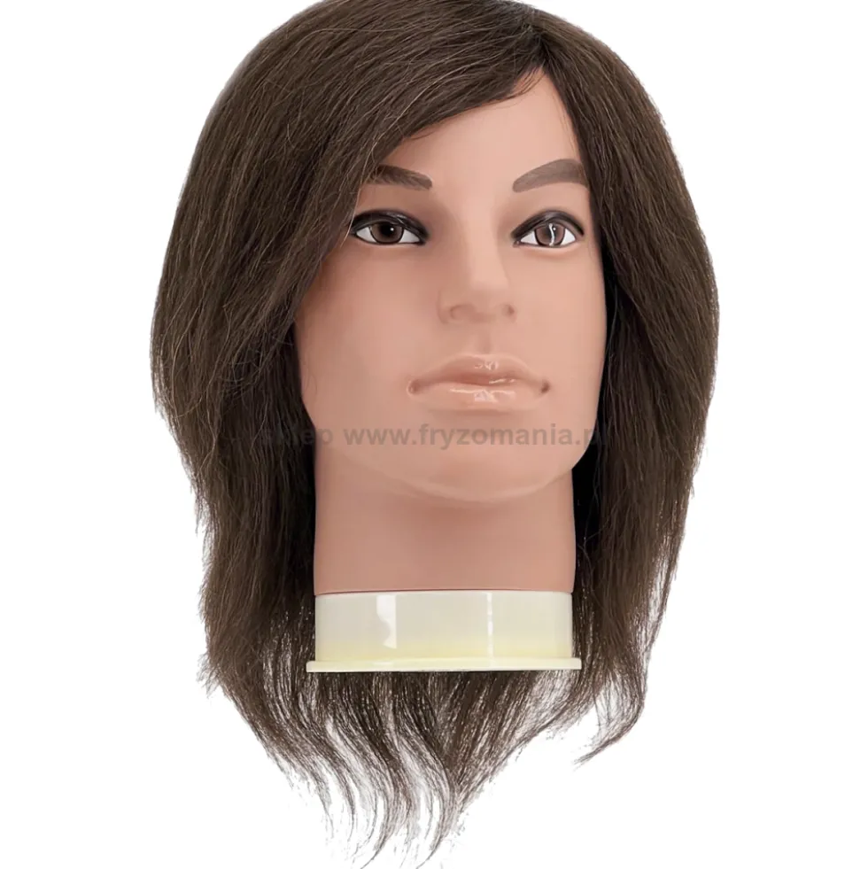 Efalock Professional Ben Główka fryzjerska męska 20-25cm brąz, włosy naturalne (bez brody)