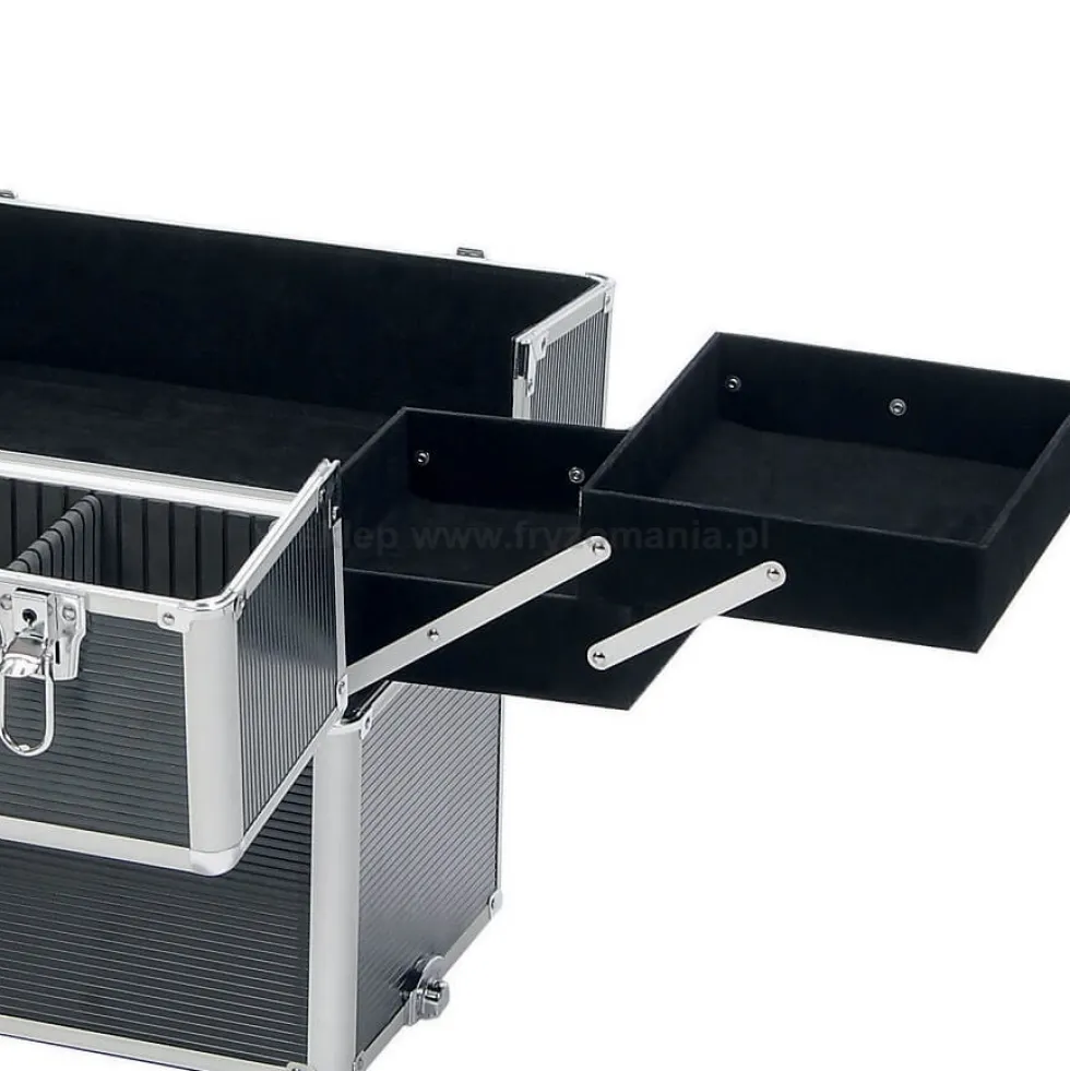 Efalock Professional Black Molly Kufer fryzjerski, kosmetyczny na kółkach