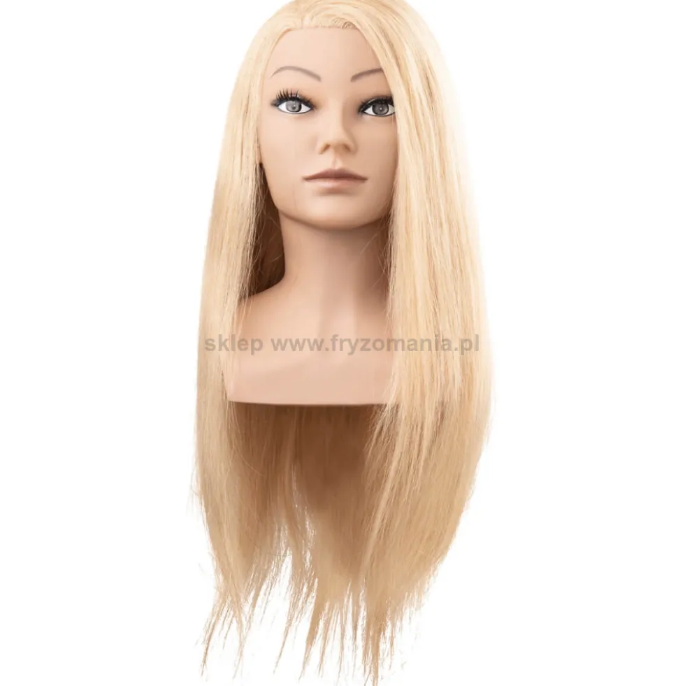 Efalock Professional Clara Główka fryzjerska 60cm jasny blond, 100% włosy naturalne