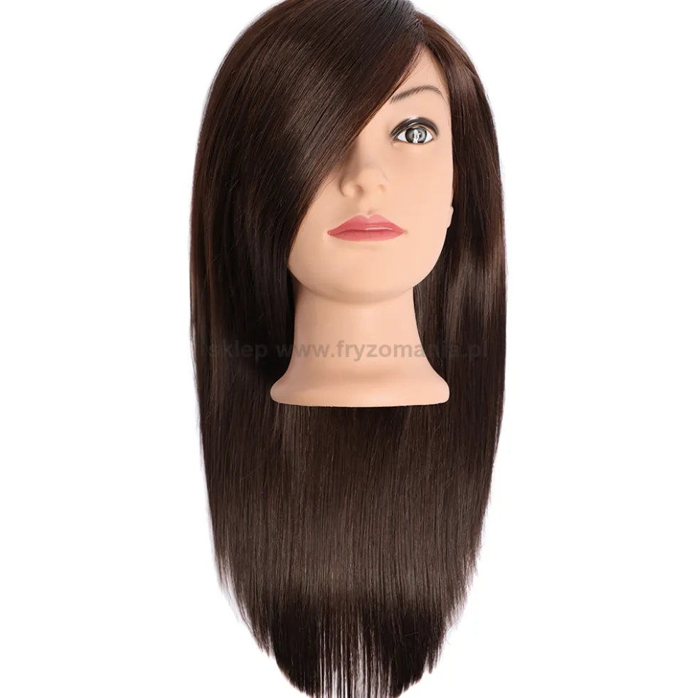 Efalock Professional Dina Główka fryzjerska 35cm brąz, włosy mix naturalne i syntetyczne