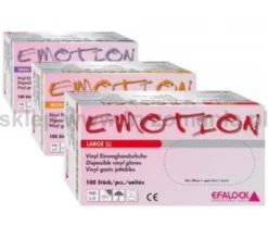 Efalock Professional Emotion Vinyl Rękawiczki winylowe jednorazowe, białe rozmiar: S 100szt.