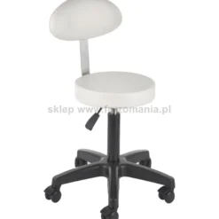 Efalock Professional Fade Taboret, hoker fryzjerski biały, rozmiar S
