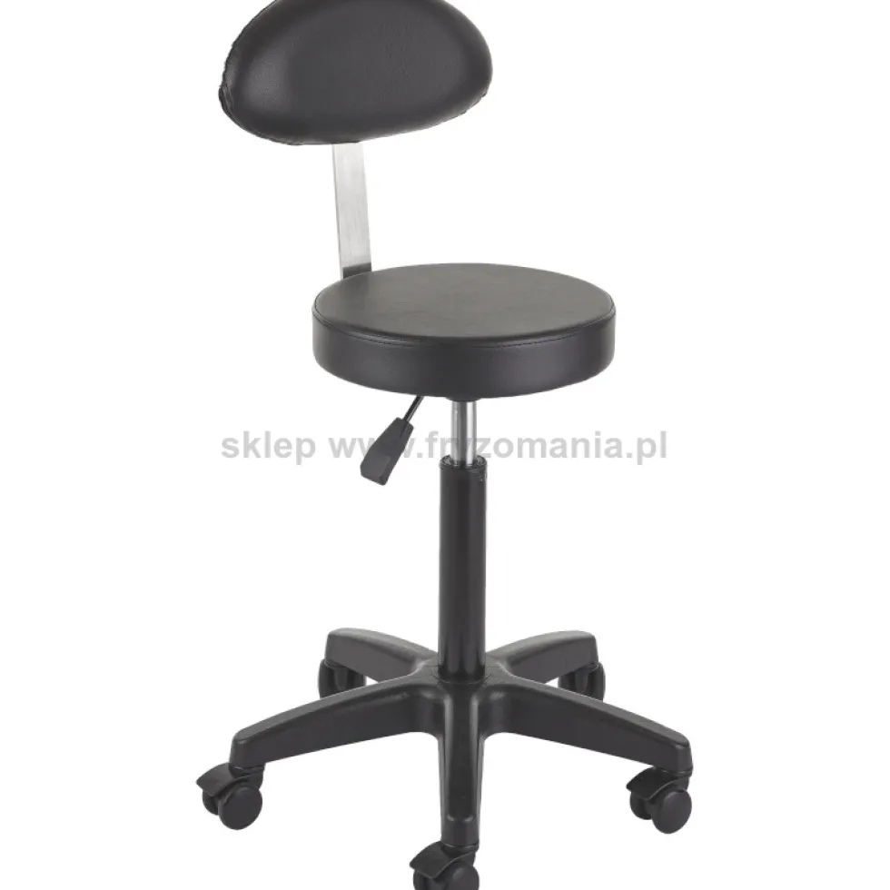 Efalock Professional Fade Taboret, hoker fryzjerski czarny, rozmiar L
