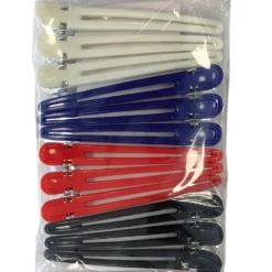 Efalock Professional Klipsy fryzjerskie 9,5cm, różne kolory 12szt.