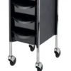 Efalock Professional Piccolo 4002 Zipp Pomocnik fryzjerski czarny, chromowane nogi