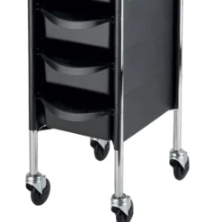 Efalock Professional Piccolo 4002 Zipp Pomocnik fryzjerski czarny, chromowane nogi