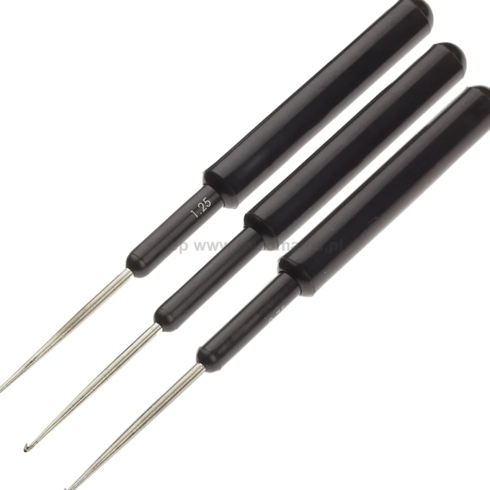 Efalock Professional Szydełko do wyciągania pasemek, rozmiary 0.75mm, 1.0mm, 1.25mm