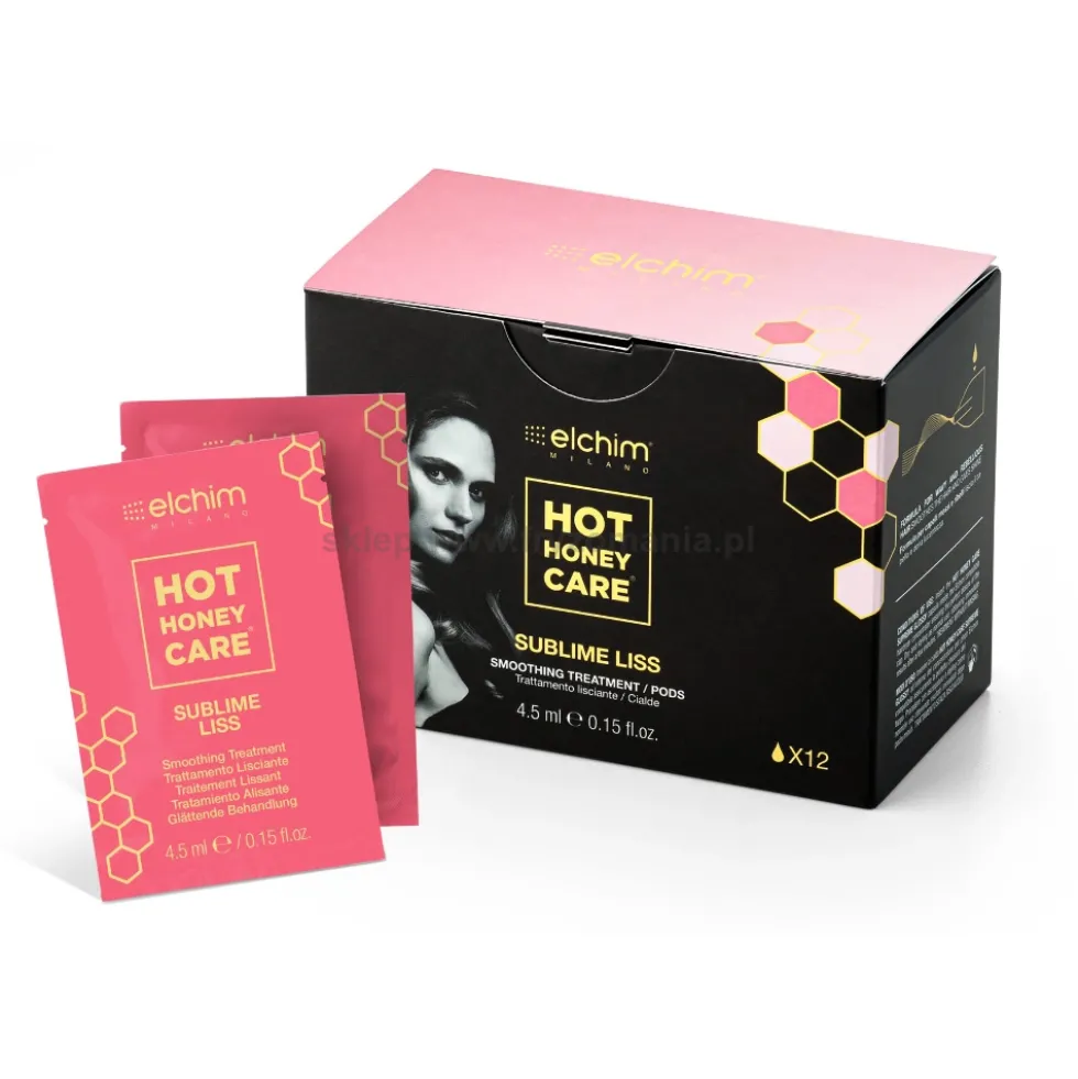 Elchim Milano Hot Honey Care Sublime Liss Kapsułki z olejkiem, wygładzające włosy 12szt.