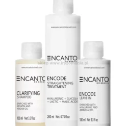 Encanto Do Brasil Encode - zestaw do keratynowego prostowania włosów z kwasem hialuronowym 2x100ml + 200ml