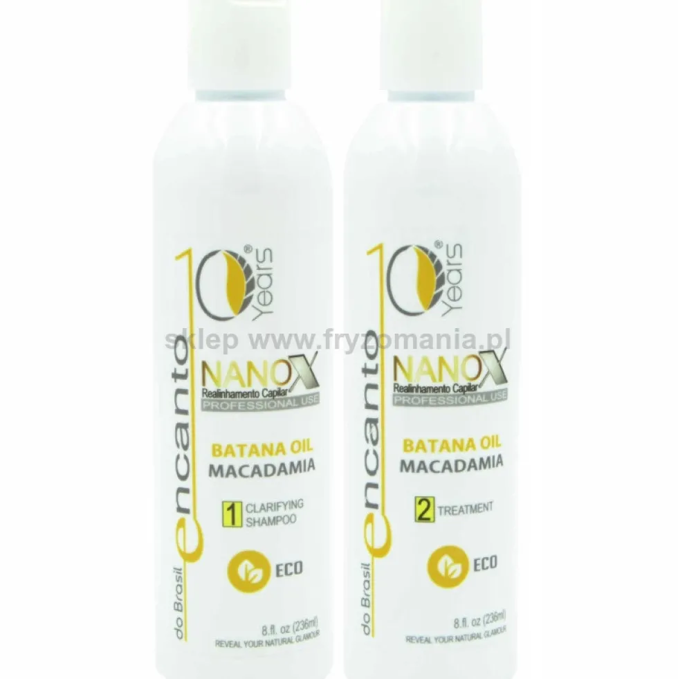 Encanto Do Brasil Nanox - zestaw do keratynowego prostowania włosów 2x236ml
