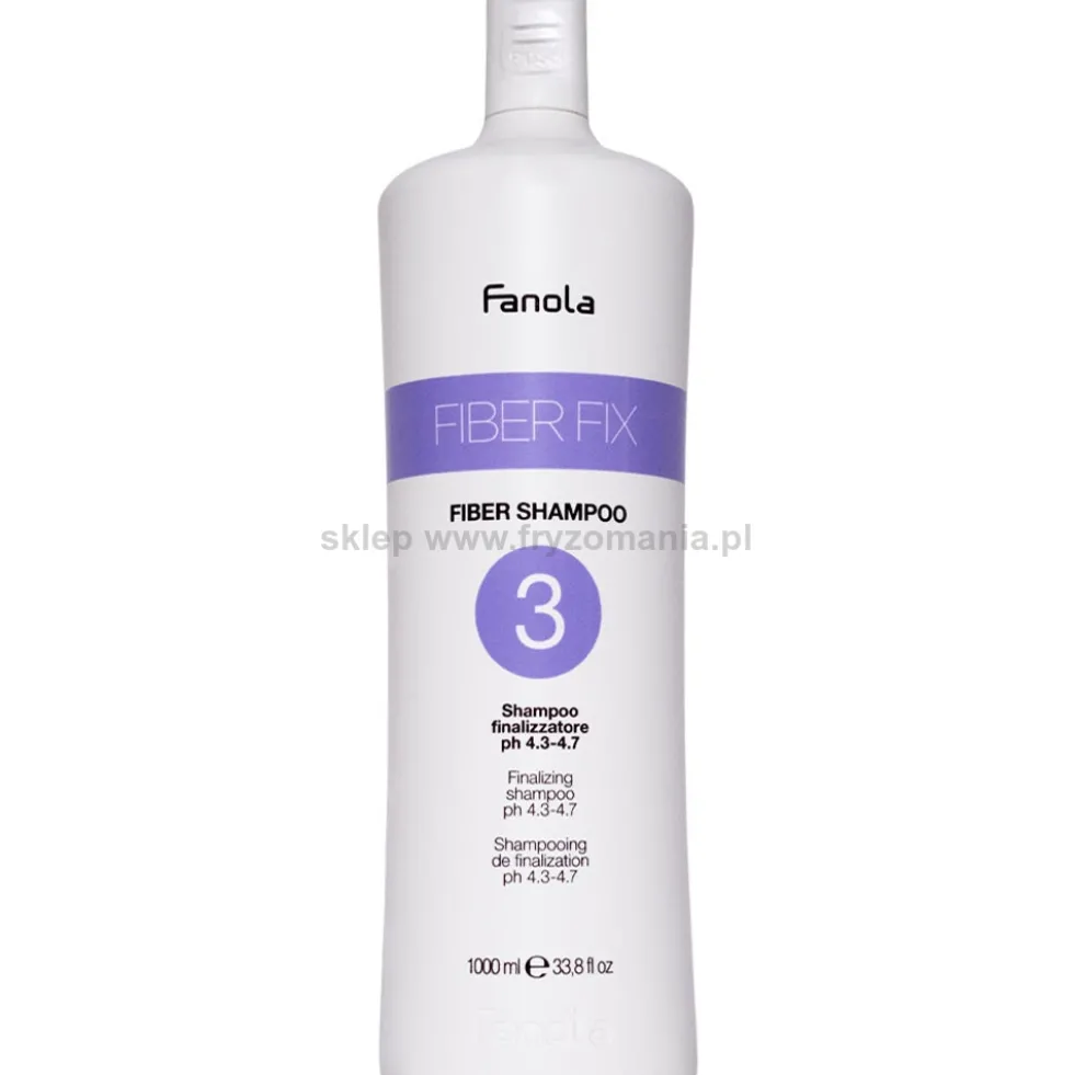 Fanola Fiber Fix N.3 Szampon zakwaszający do włosów po zabiegach technicznych 1000ml