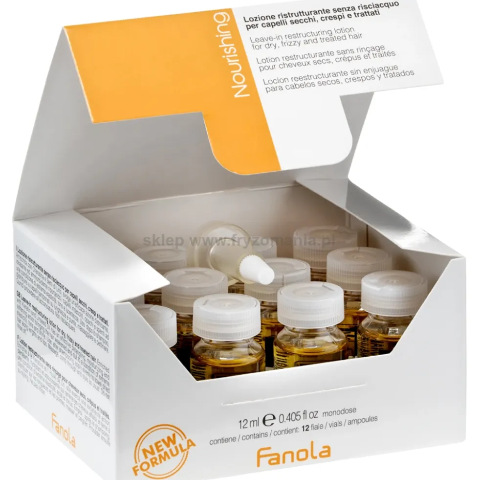 Fanola Nourishing Ampułki do włosów suchych i po zabiegach 12x12ml