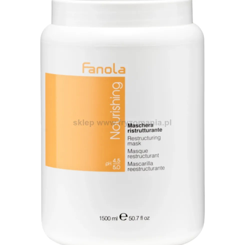 Fanola Nourishing Maska odbudowująca do włosów suchych i zniszczonych 1500ml
