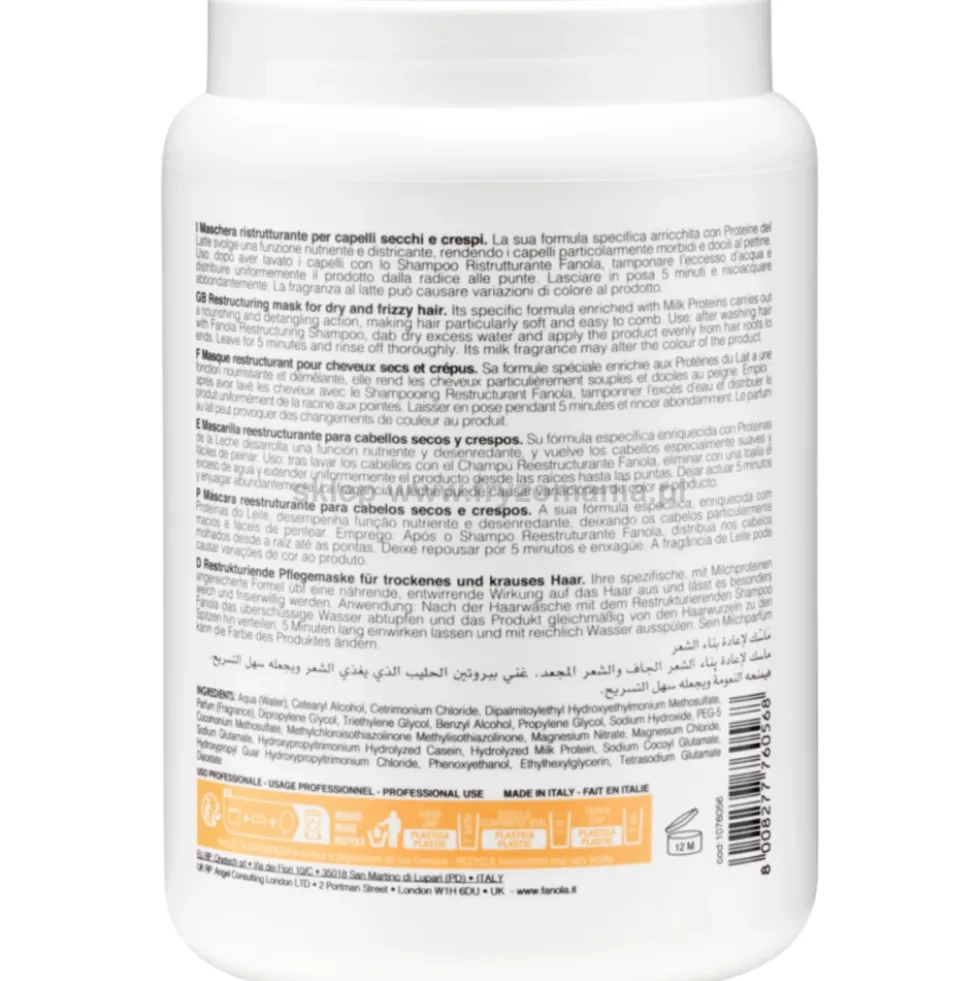 Fanola Nourishing - zestaw do włosów suchych szampon 1000ml i maska 1500ml