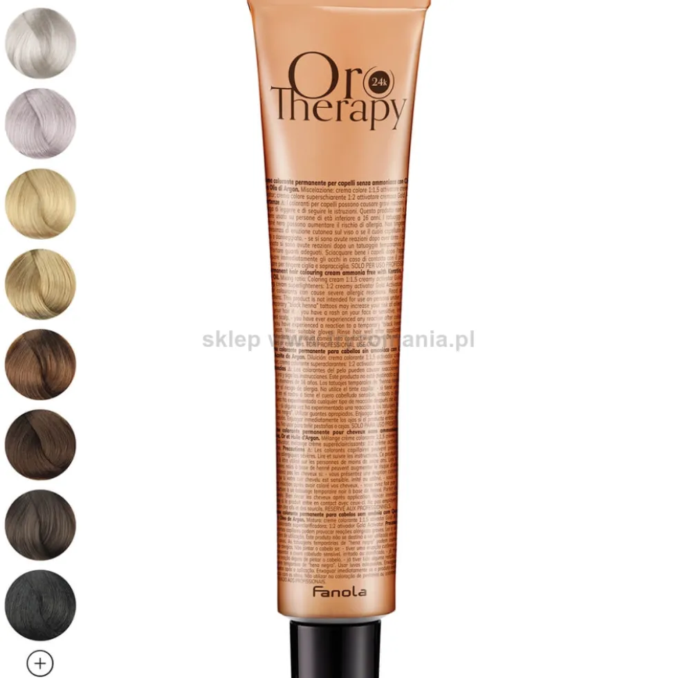Fanola Oro Therapy Color Keratin Oro Puro Farba w kremie do trwałej koloryzacji bez amoniaku 100ml